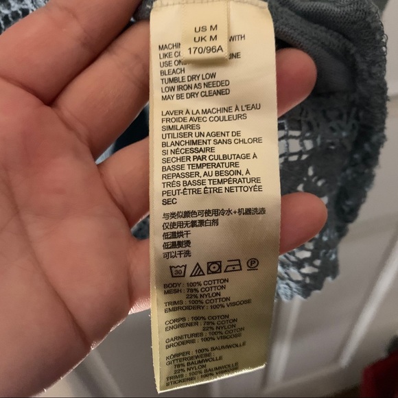 Free People Lace Square Neckline Blouse - Picture 8 of 8